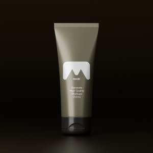 Cosmetic Squeeze Tube Mockup – Dark Matte Edition