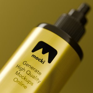 Dropper Bottle Close-Up Mockup - Premium Yellow Finish