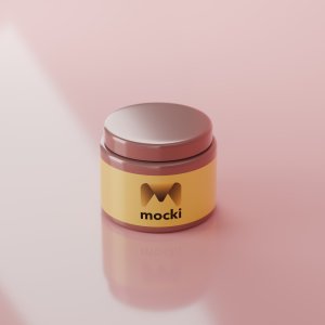 Pink Cosmetic Jar Mockup – Elegant Cream Container