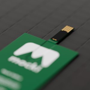 Business Card USB Flash Drive Mockup (Connector Detail)