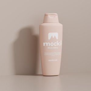 Modern Plastic Cosmetic Bottle Mockup