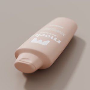 Angled Lying Cosmetic Bottle Mockup - Shampoo, Lotion & More