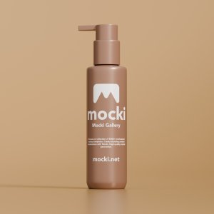 Classic Plastic Pump Bottle Mockup (Front View)