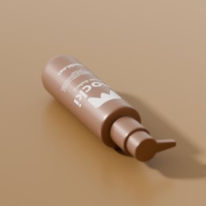 Lying Down Plastic Pump Bottle Mockup