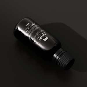 Black Glass Bottle Mockup Set – Front & Perspective Views