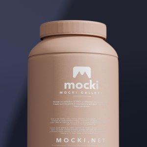 Close-Up Supplement Bottle Mockup