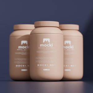Multiple Supplement Jar Mockup