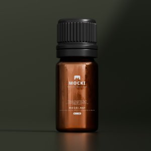 Classic Amber Bottle Product Shot Mockup