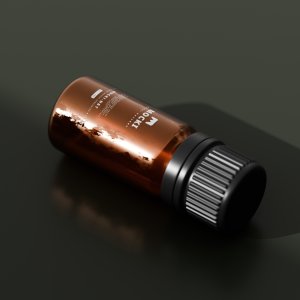 Modern Lying Amber Bottle Mockup