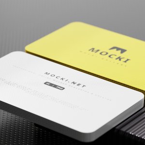 Close-Up Detail Business Card Mockup