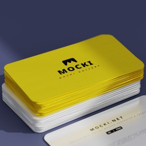 Modern Stacked Business Card Mockup