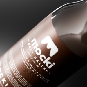 Detailed Close-Up Beer Bottle Mockup