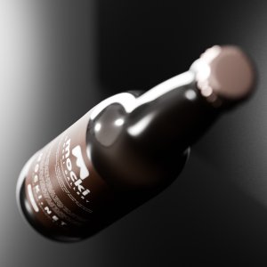 Dynamic Floating Beer Bottle Mockup