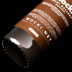 Dramatic High-Angle Bottle Mockup