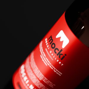 Dynamic Close-Up Wine Label Mockup