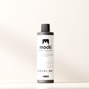 Matte Plastic Bottle Mockup with Shiny Cap