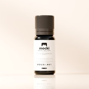 Customizable Dark Glass Dropper Bottle Mockup