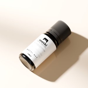 Lying Dark Glass Bottle Mockup