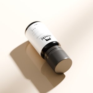 Tilted Glass Dropper Bottle Mockup