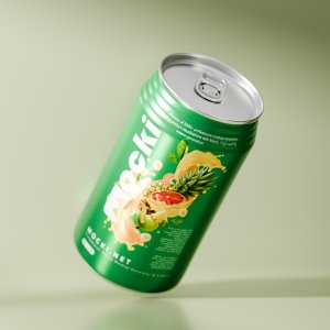 Floating Classic Beverage Can Mockup