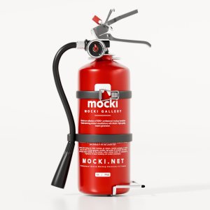 Photorealistic Fire Extinguisher Mockup