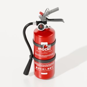 Angled View Fire Extinguisher Mockup
