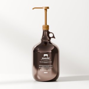 Amber Glass Jug Pump Bottle Mockup