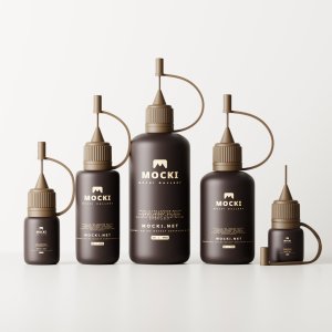 Matte Needle Tip Bottle Mockup Set