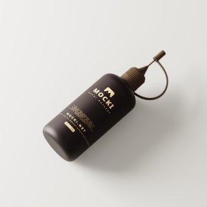 Lying Down Large Needle Tip Bottle Mockup