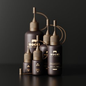 Needle Tip Bottle Collection Mockup