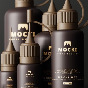 Precision Tip Applicator Bottle Collection Mockup