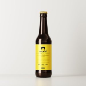 Customizable Beer Bottle Mockup Template