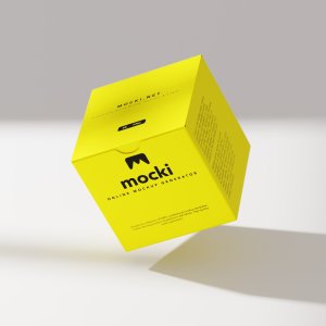 Floating Square Box Mockup