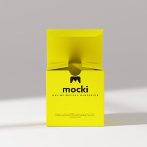 Half-Open Box Front View Mockup