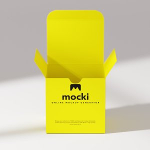 Fully Open Box Front View Mockup