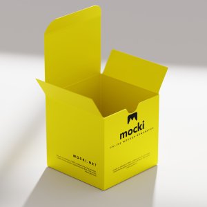 Angled Fully Open Box Mockup