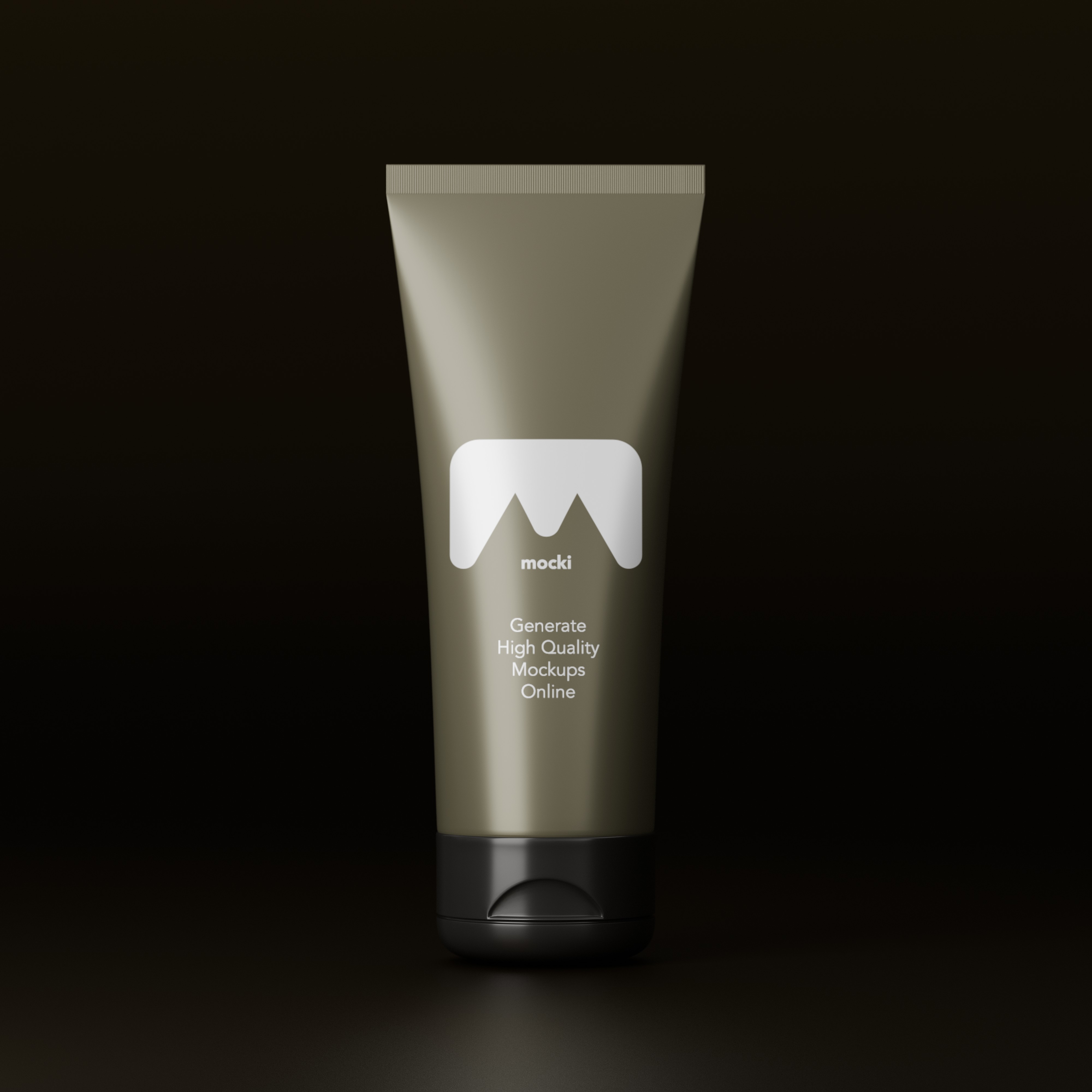 Cosmetic Squeeze Tube Mockup – Dark Matte Edition