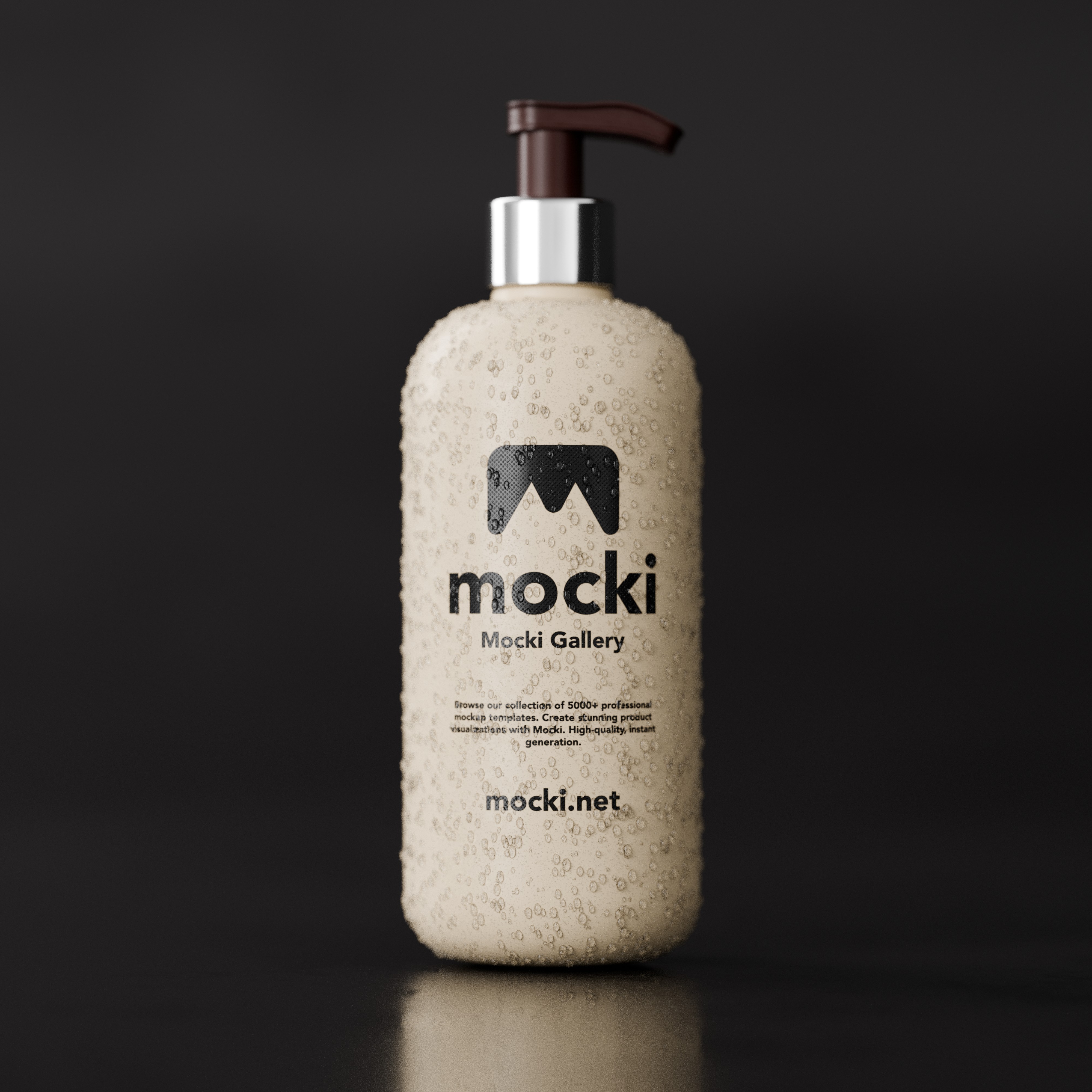 Pump Bottle Mockup with Condensation