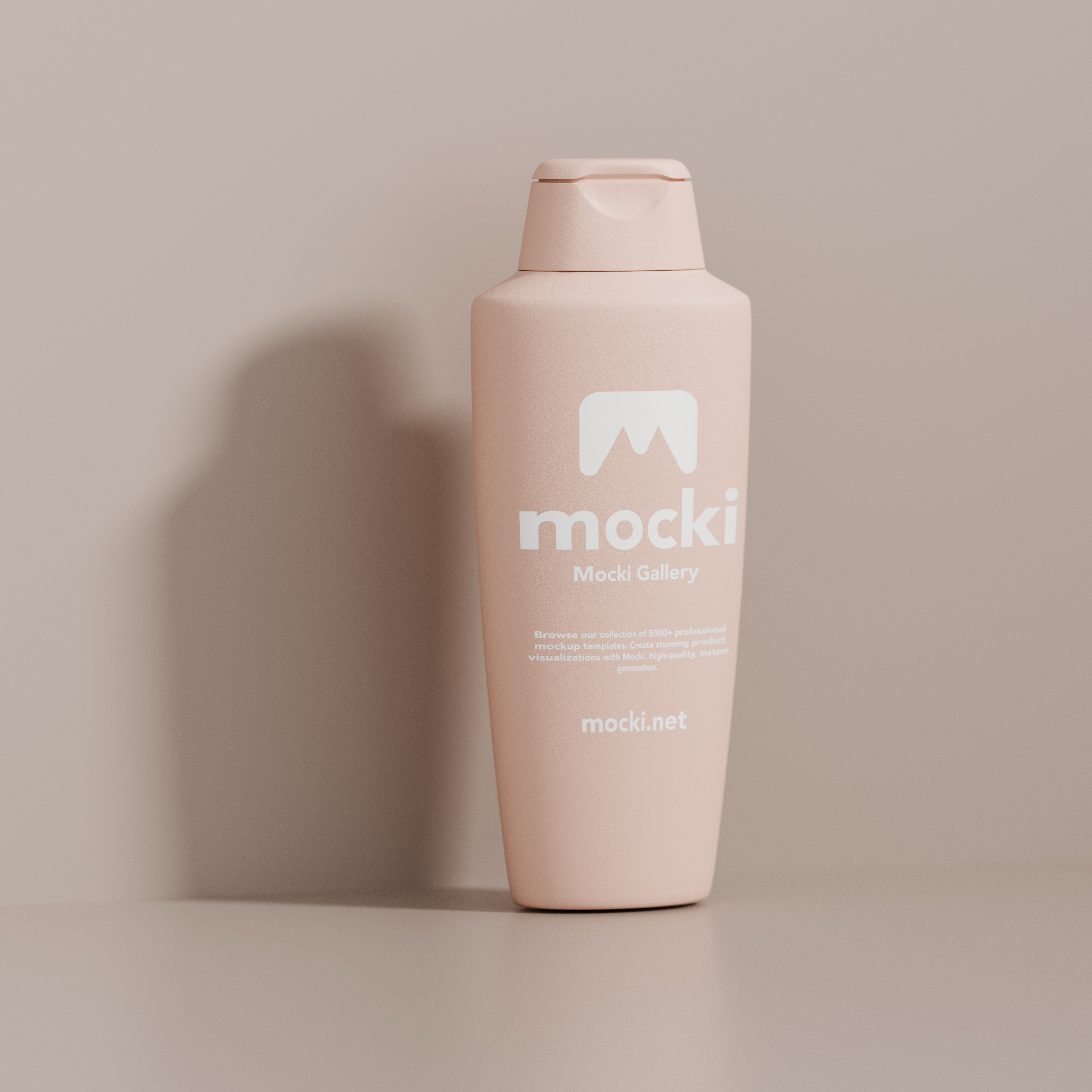 Modern Plastic Cosmetic Bottle Mockup