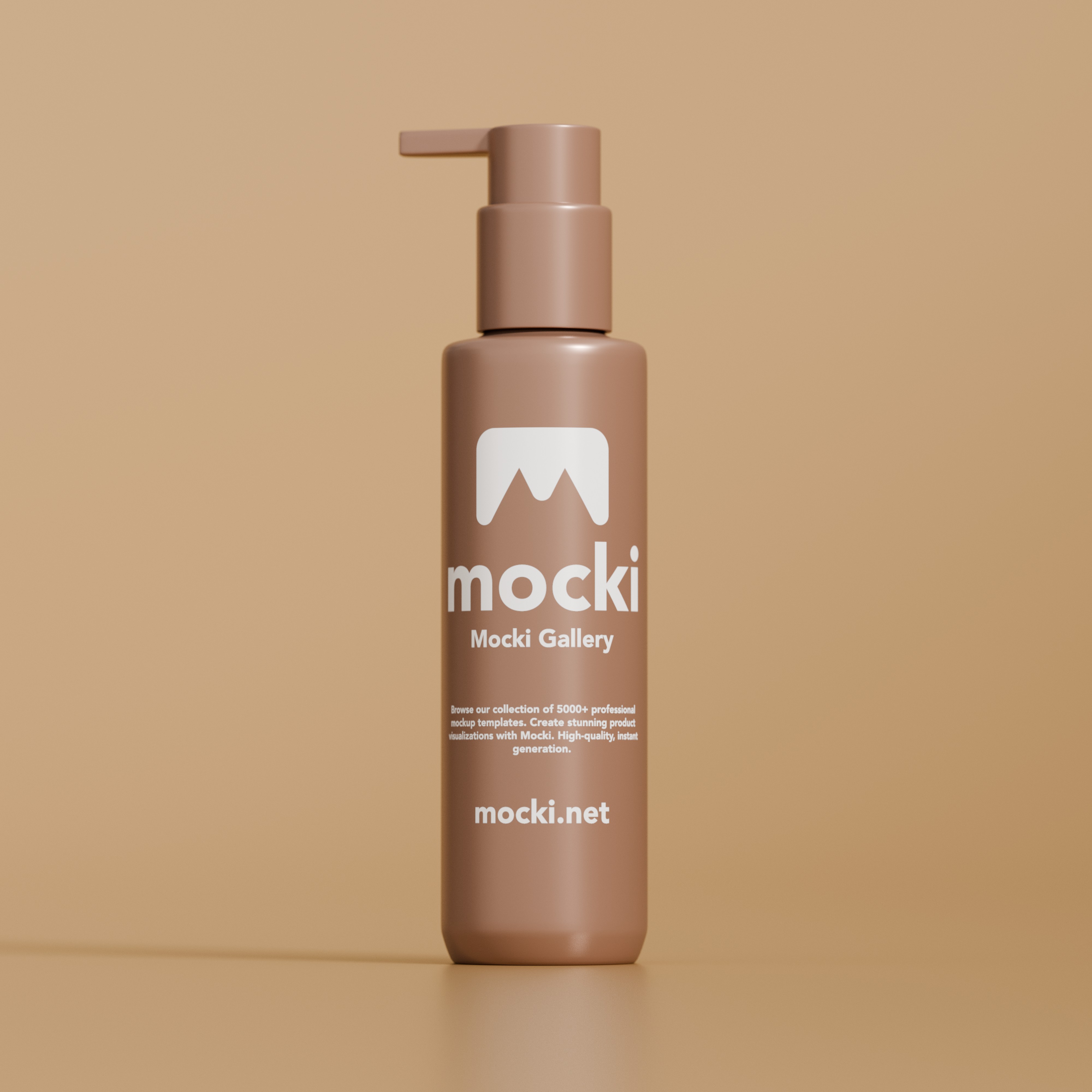 Classic Plastic Pump Bottle Mockup (Front View)