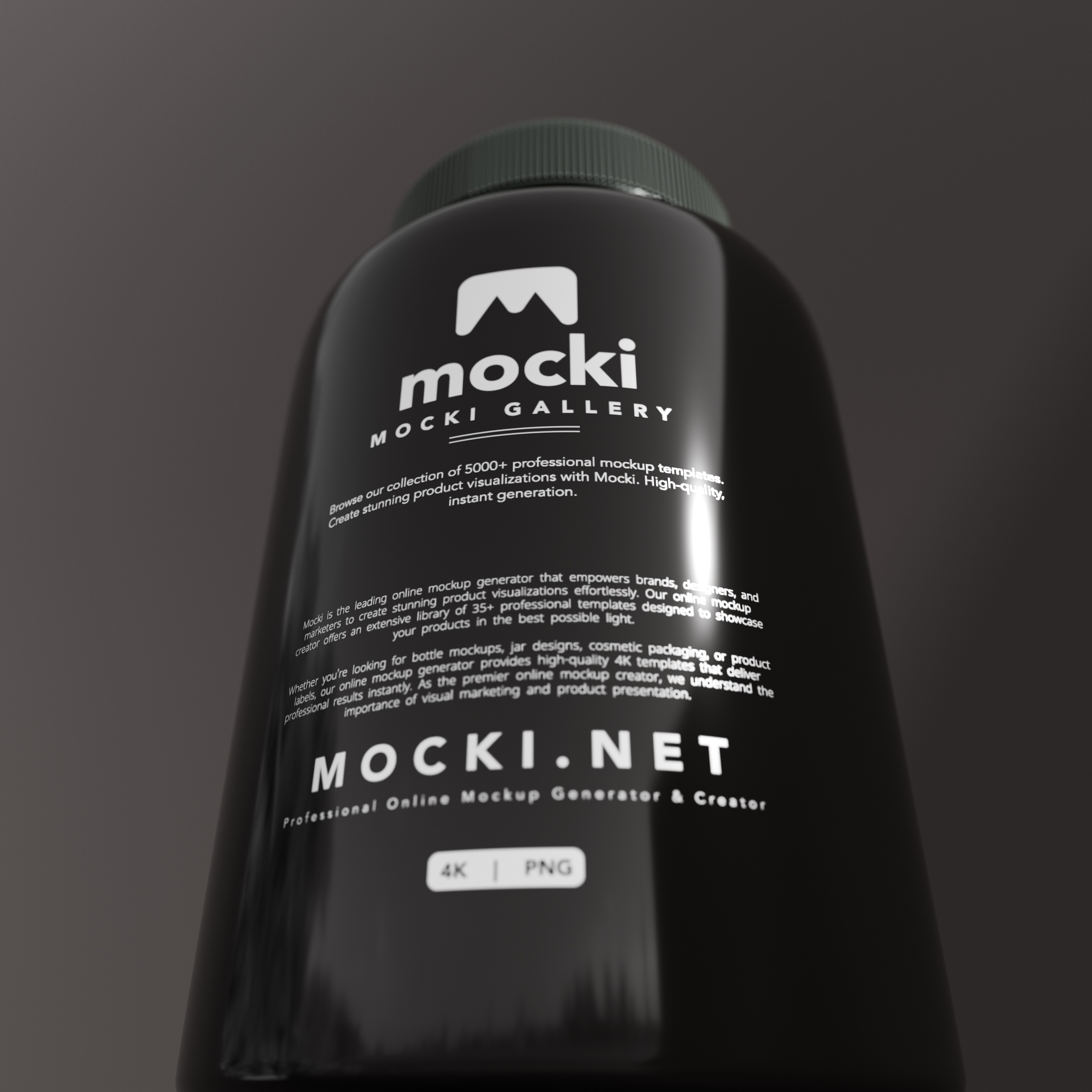 Minimal Supplement Jar Mockup