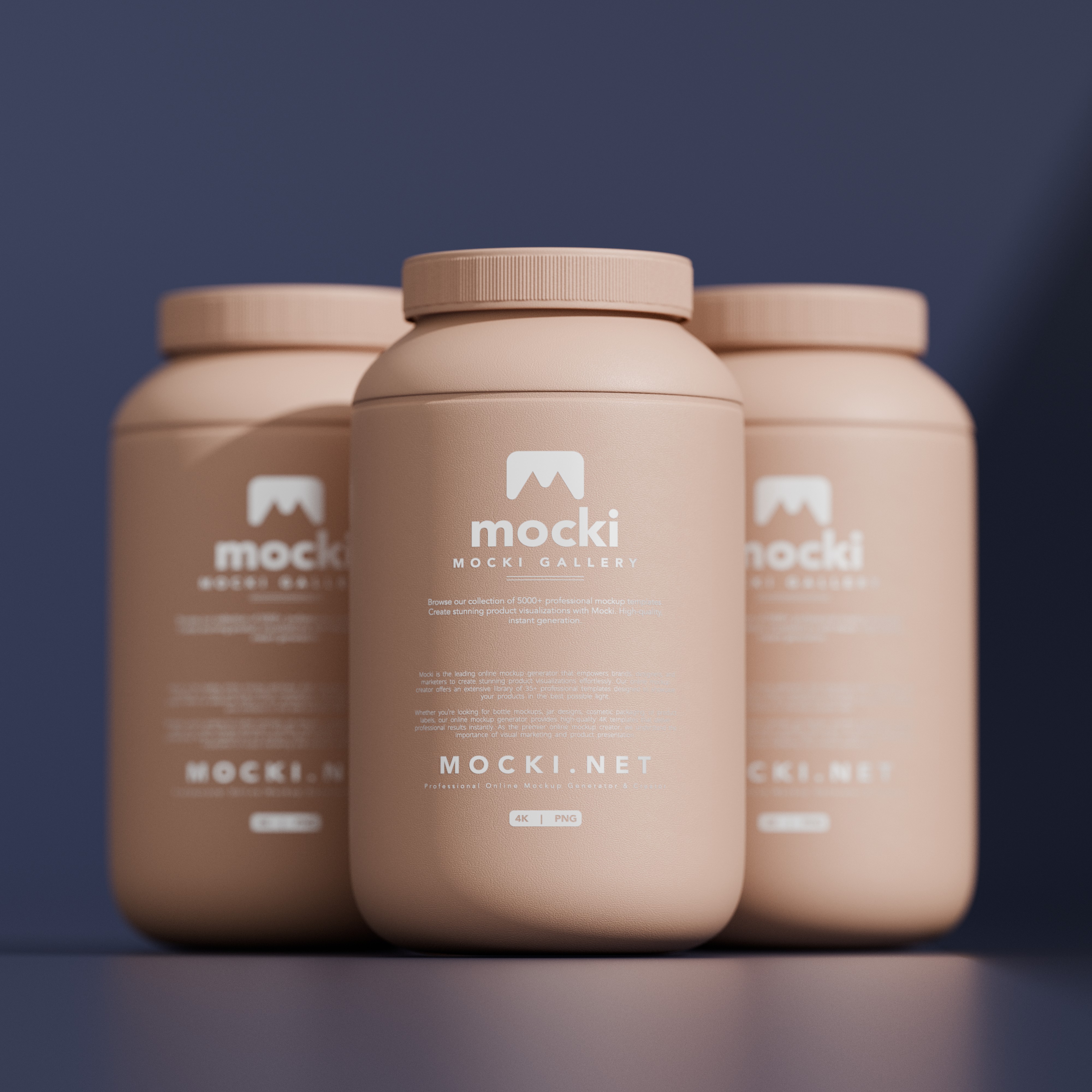 Multiple Supplement Jar Mockup