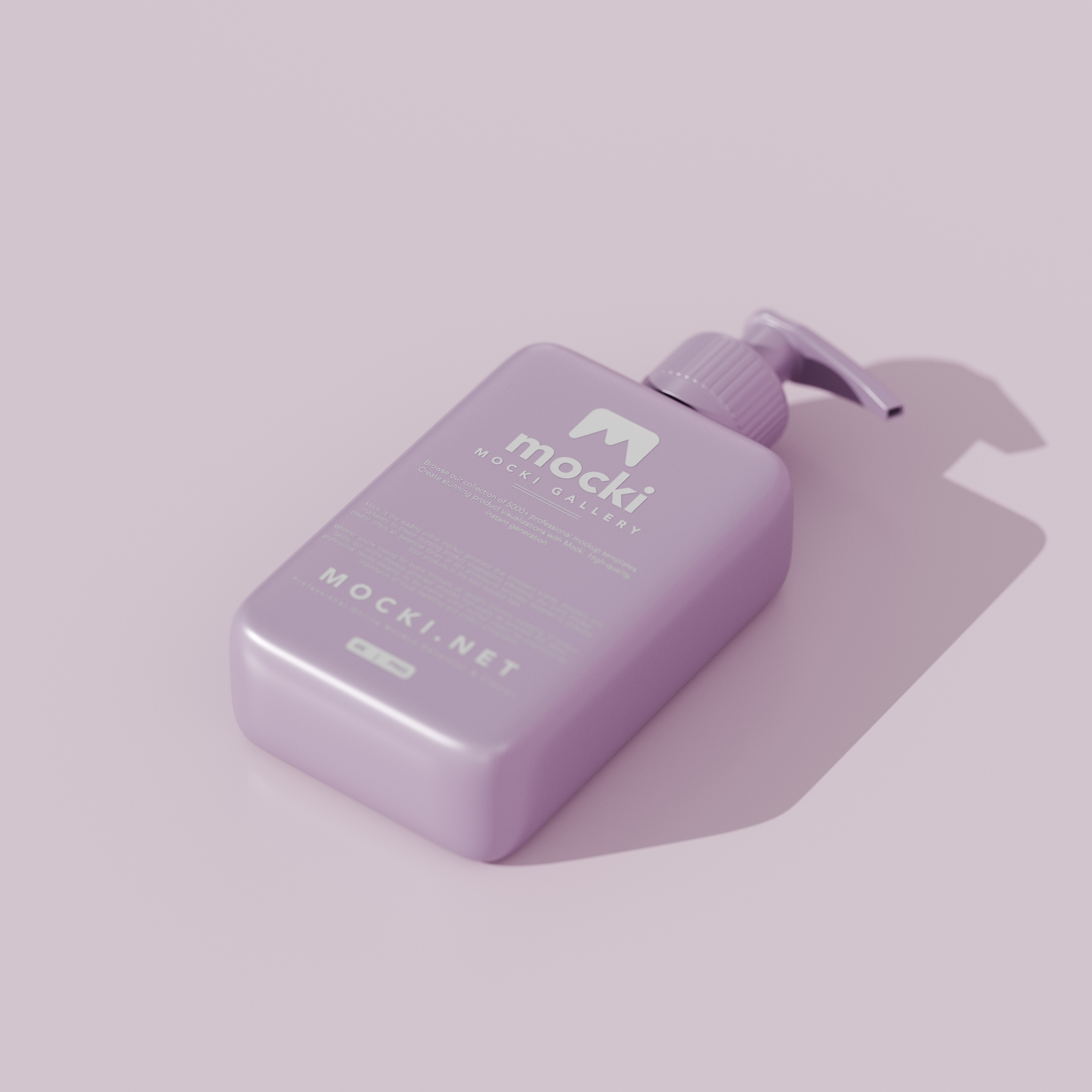 Box Shaped Cosmetic Pump Bottle Mockup