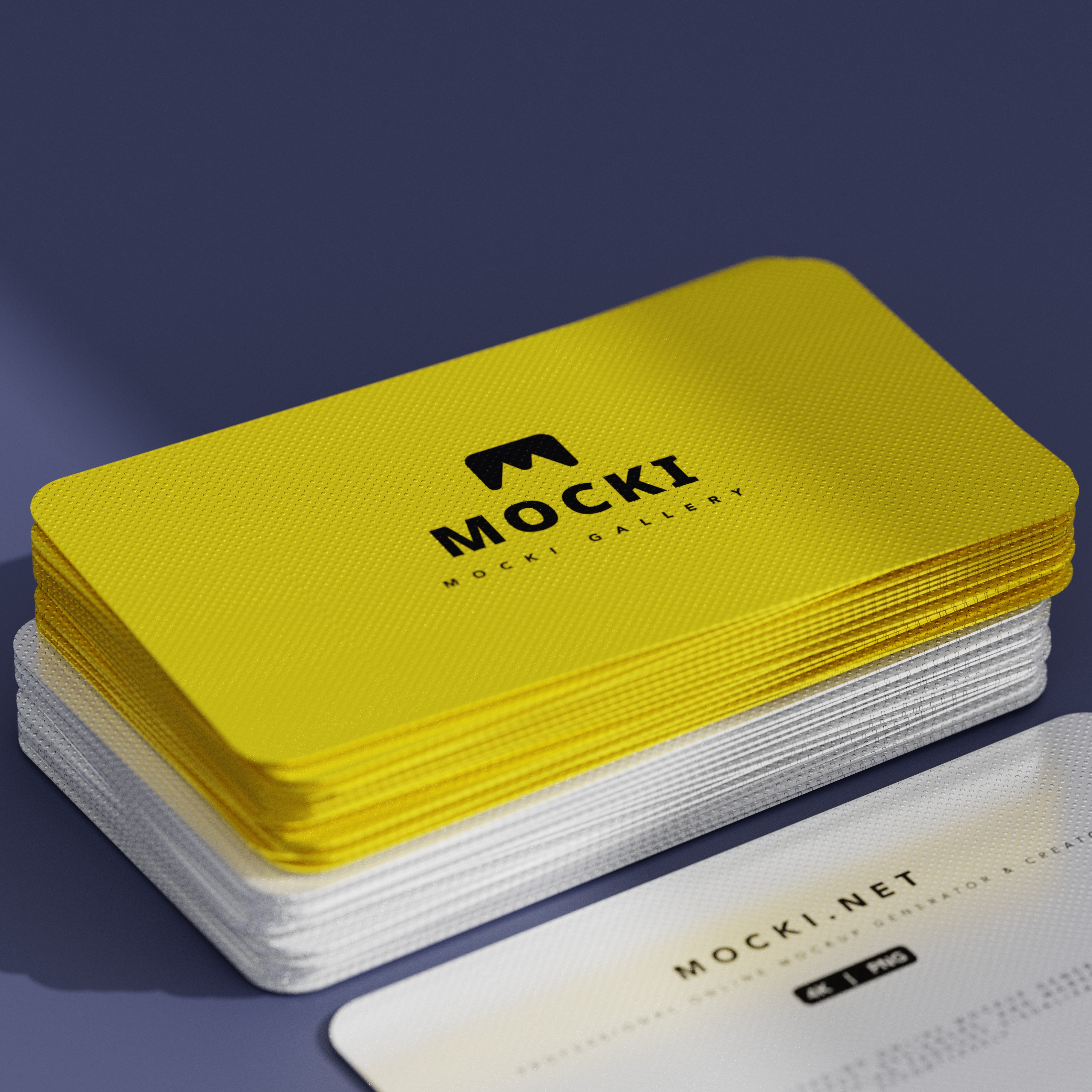 Modern Stacked Business Card Mockup