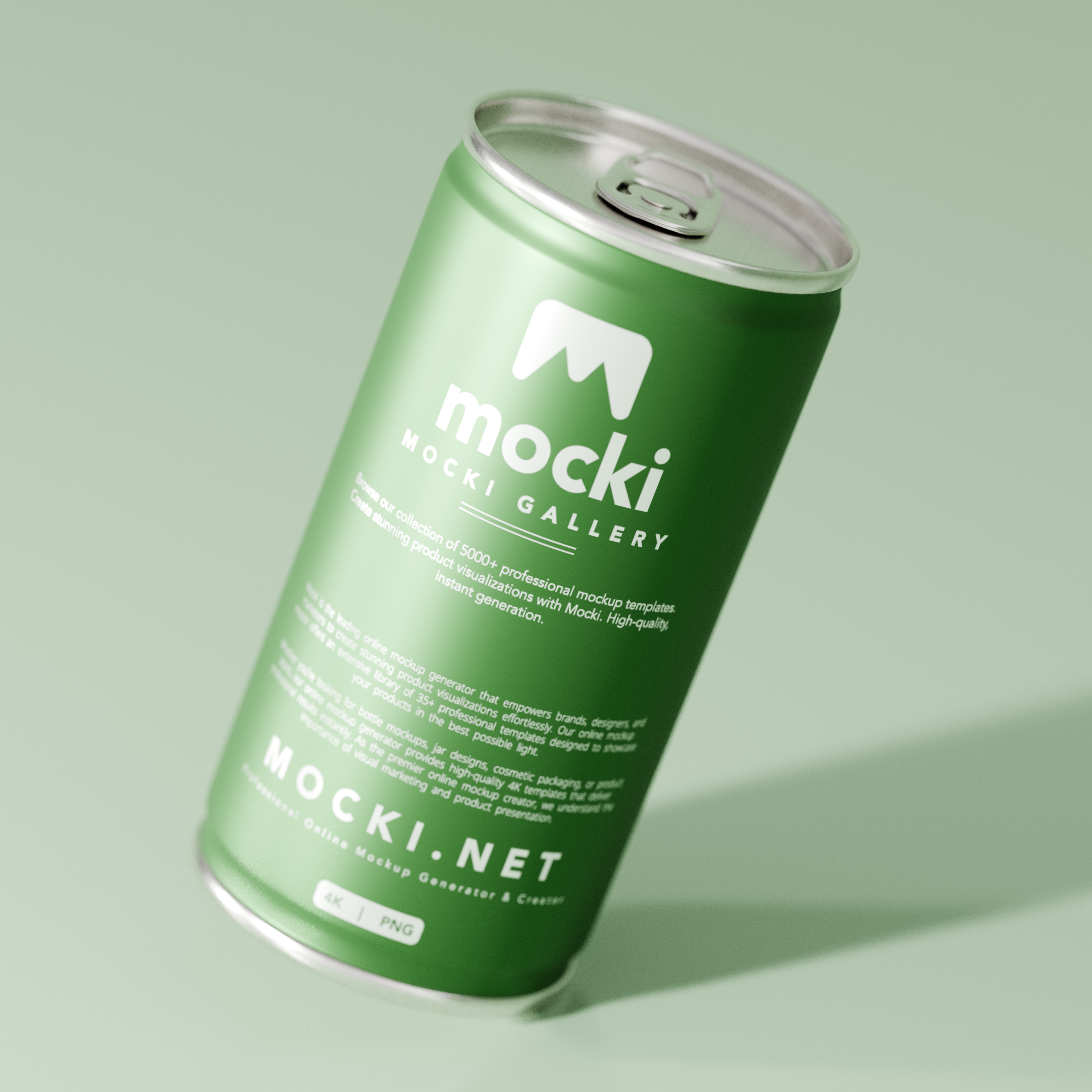 High-Angle Small Soda Can Mockup