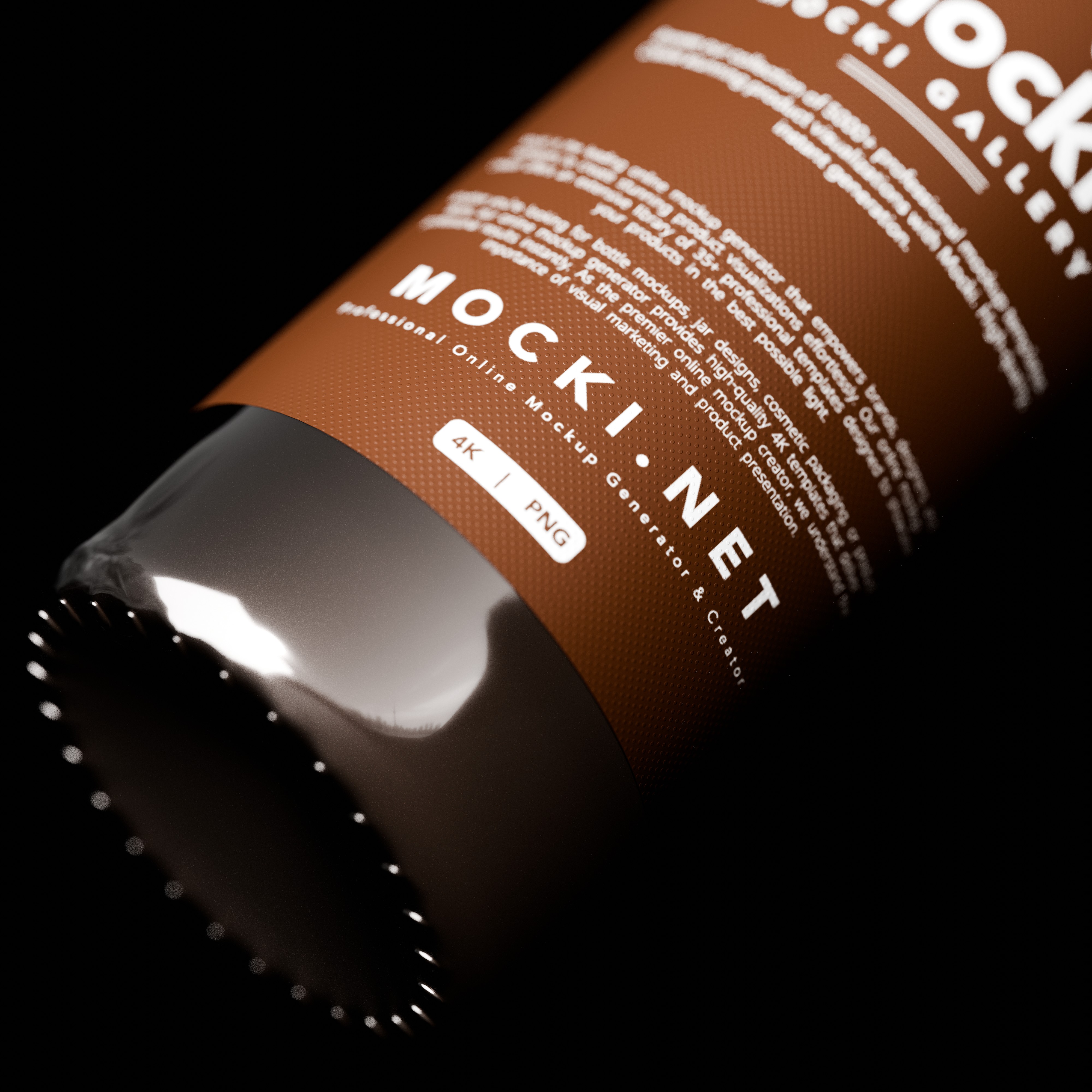 Dramatic High-Angle Bottle Mockup