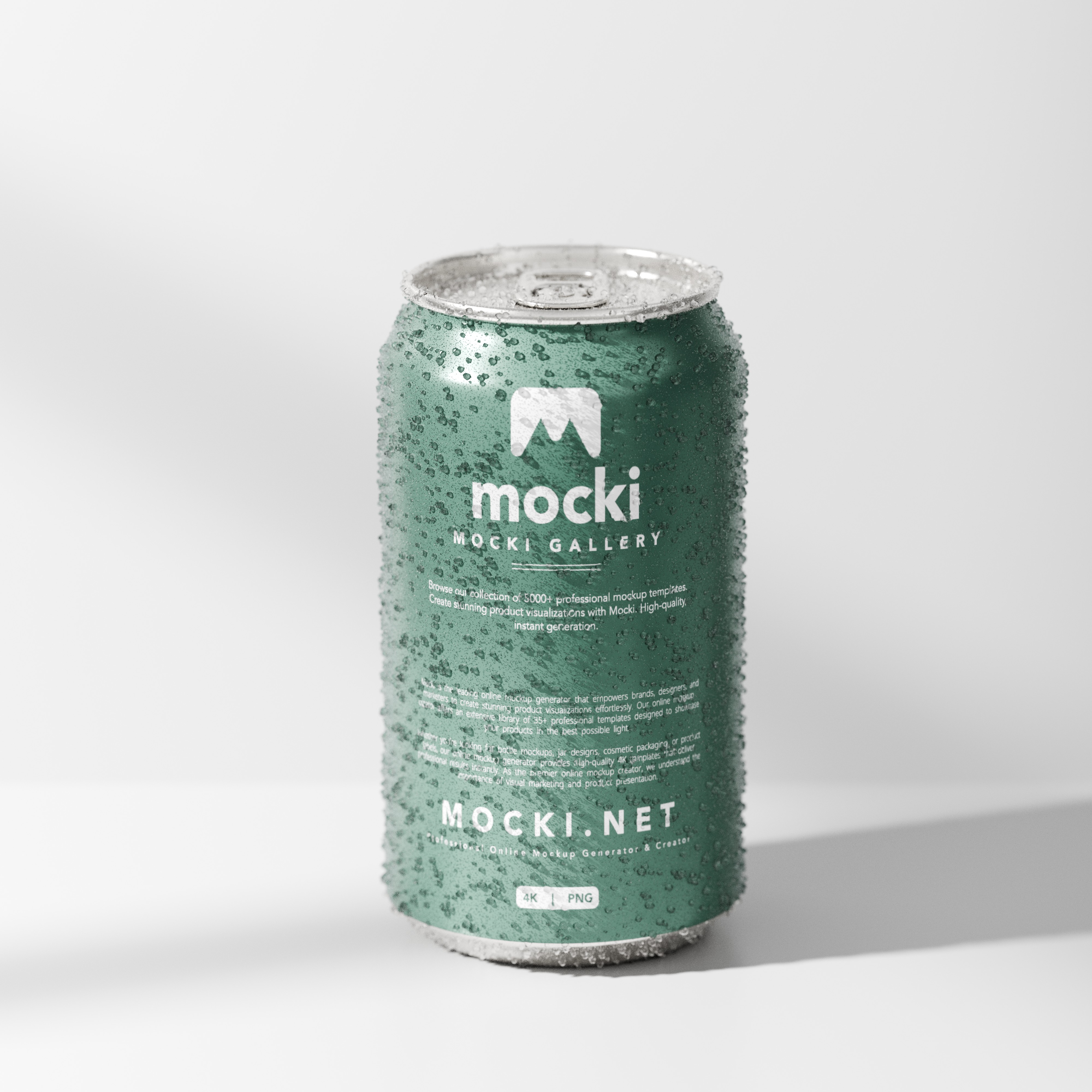 Photorealistic 330ml Beverage Can Mockup with Condensation
