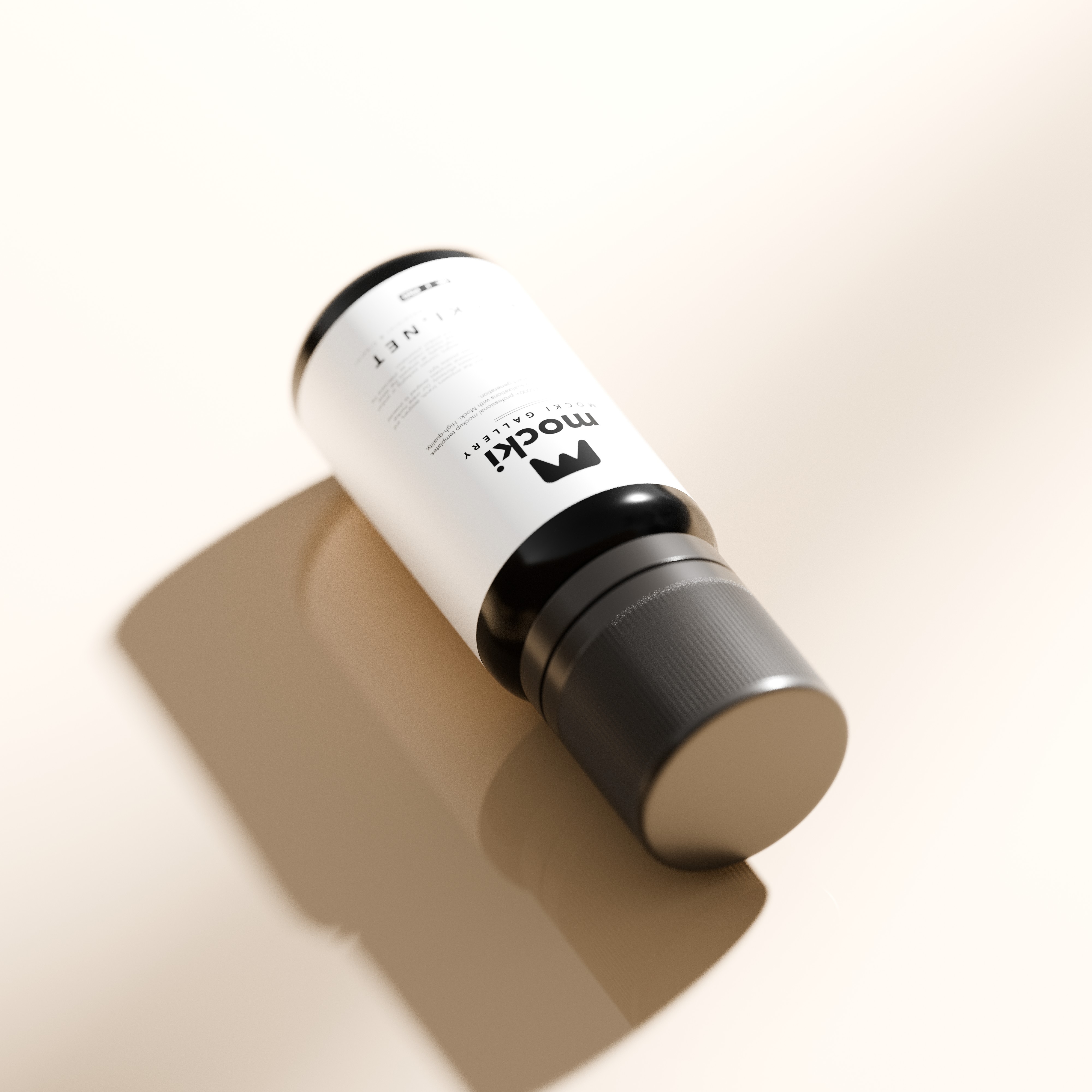 Tilted Glass Dropper Bottle Mockup