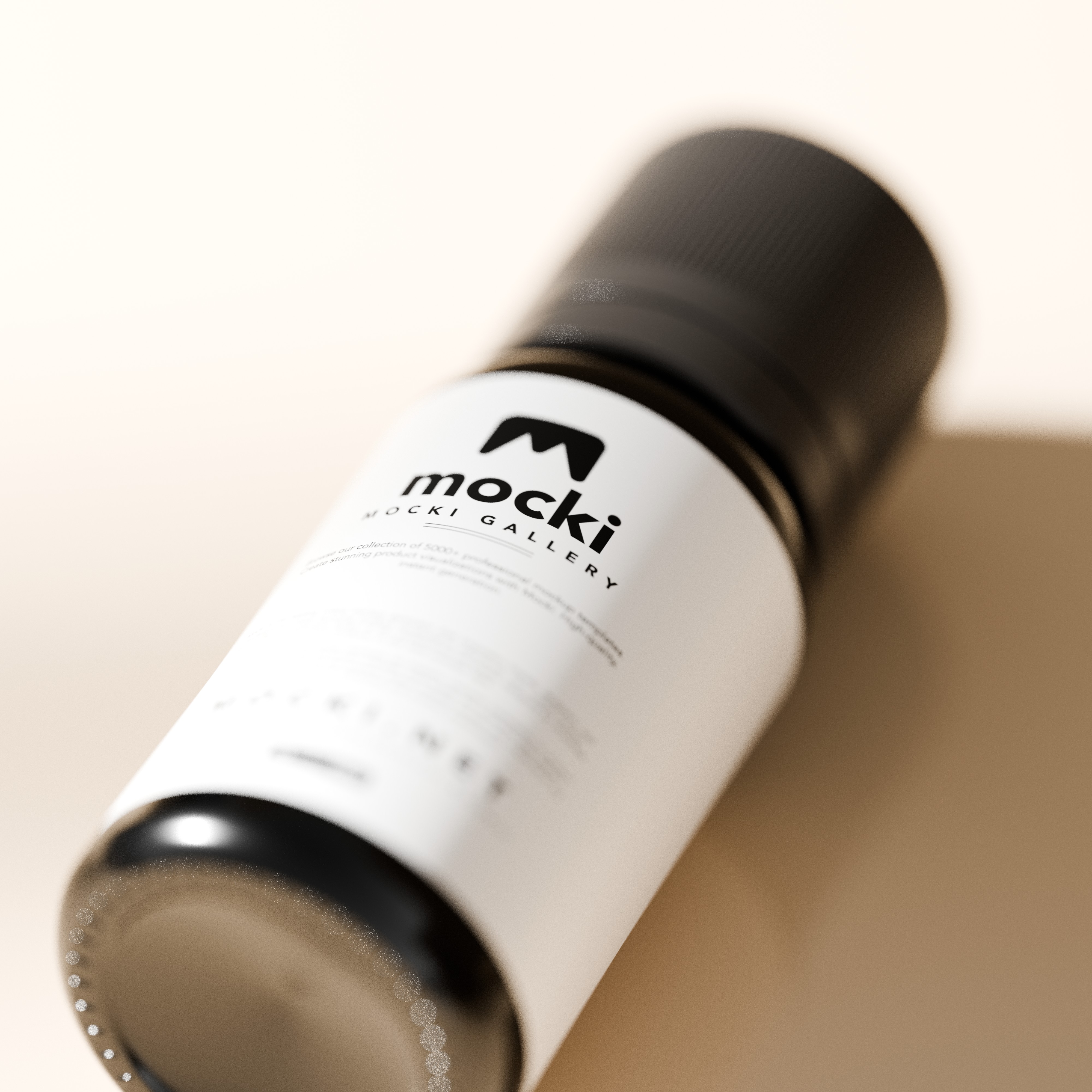 Dynamic Close-up Bottle Mockup