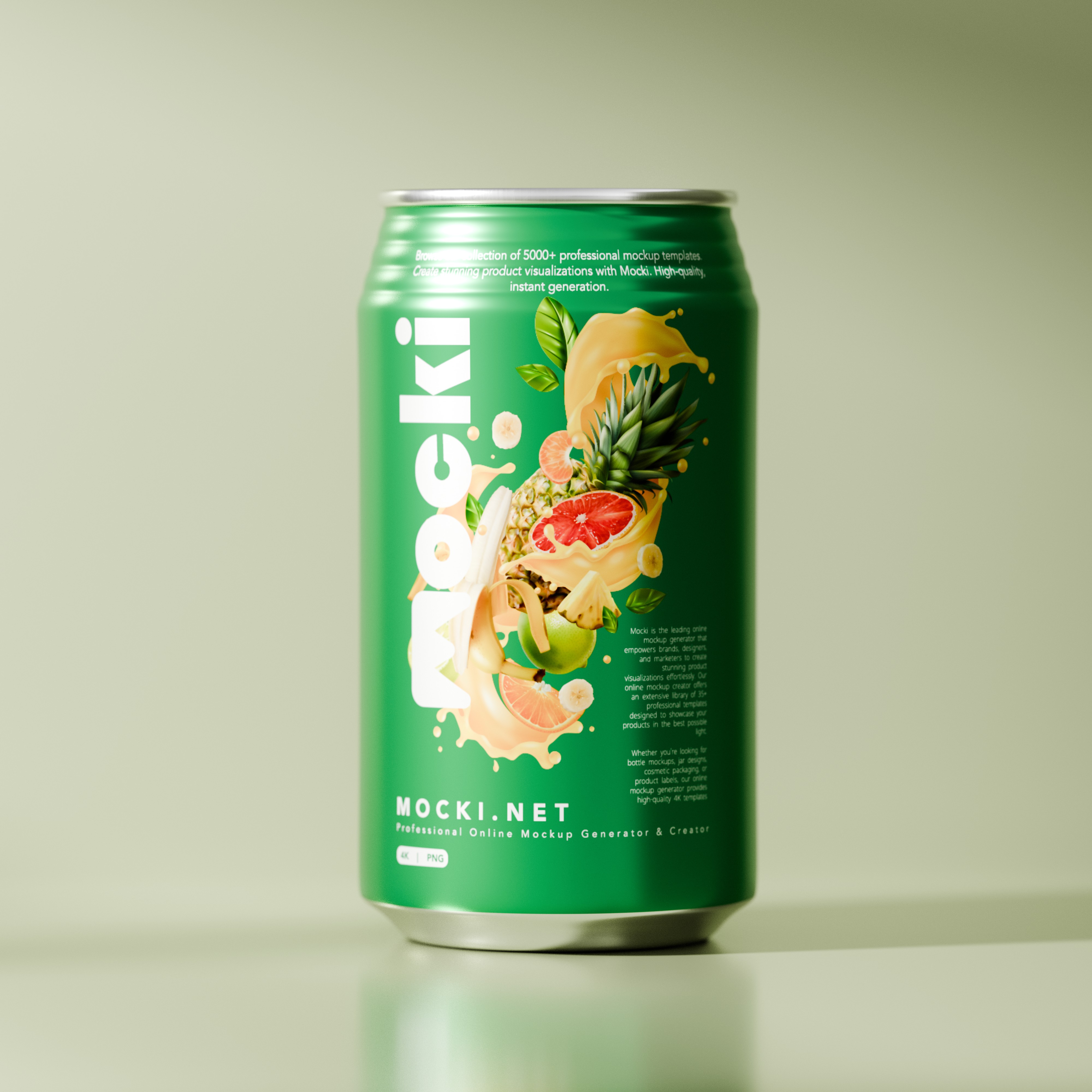 Classic Aluminum Beverage Can Mockup